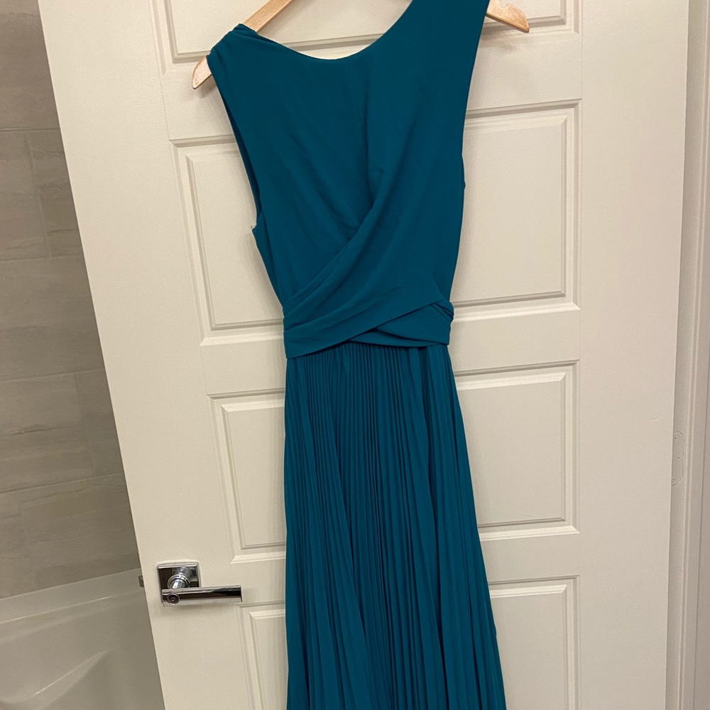 Teal Blue Fame & Partners Gown